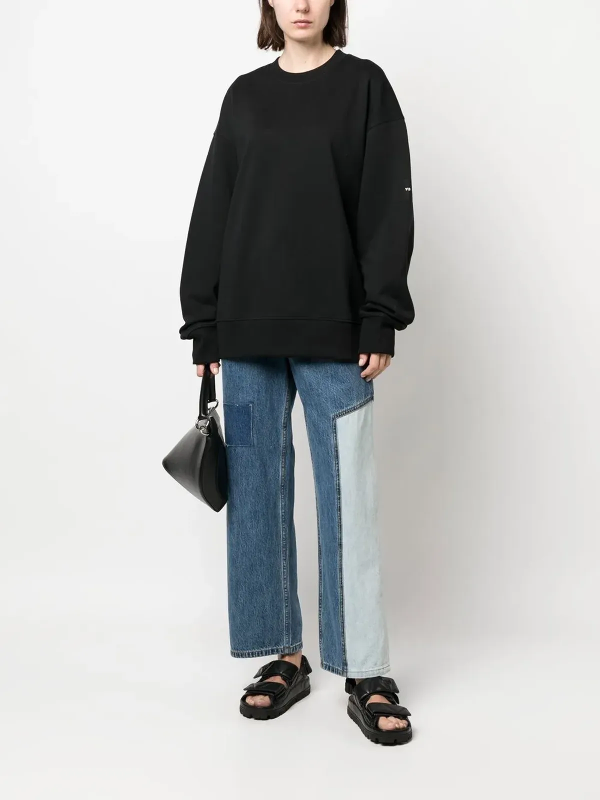 Y-3 ロゴプリント クルーネック スウェット - 画像3