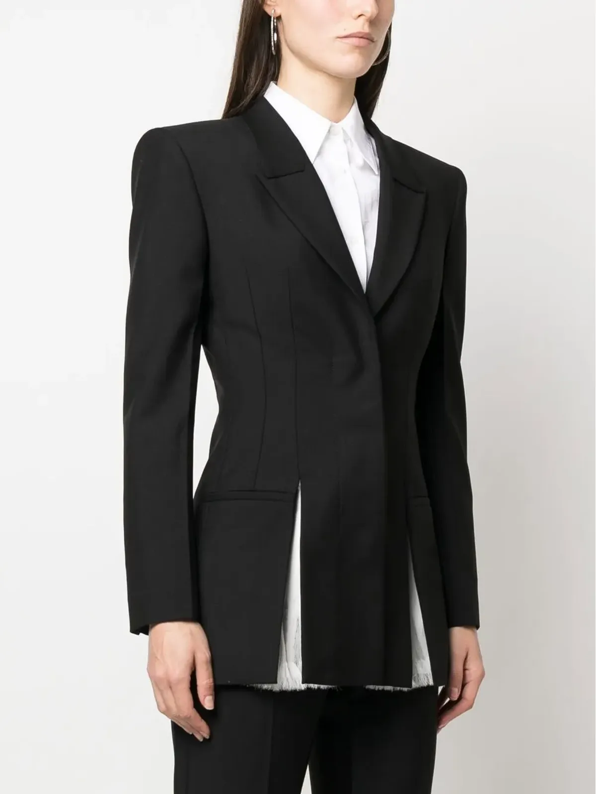 Givenchy ショルダーパッド付き ウールモヘア ブレザー - 画像3