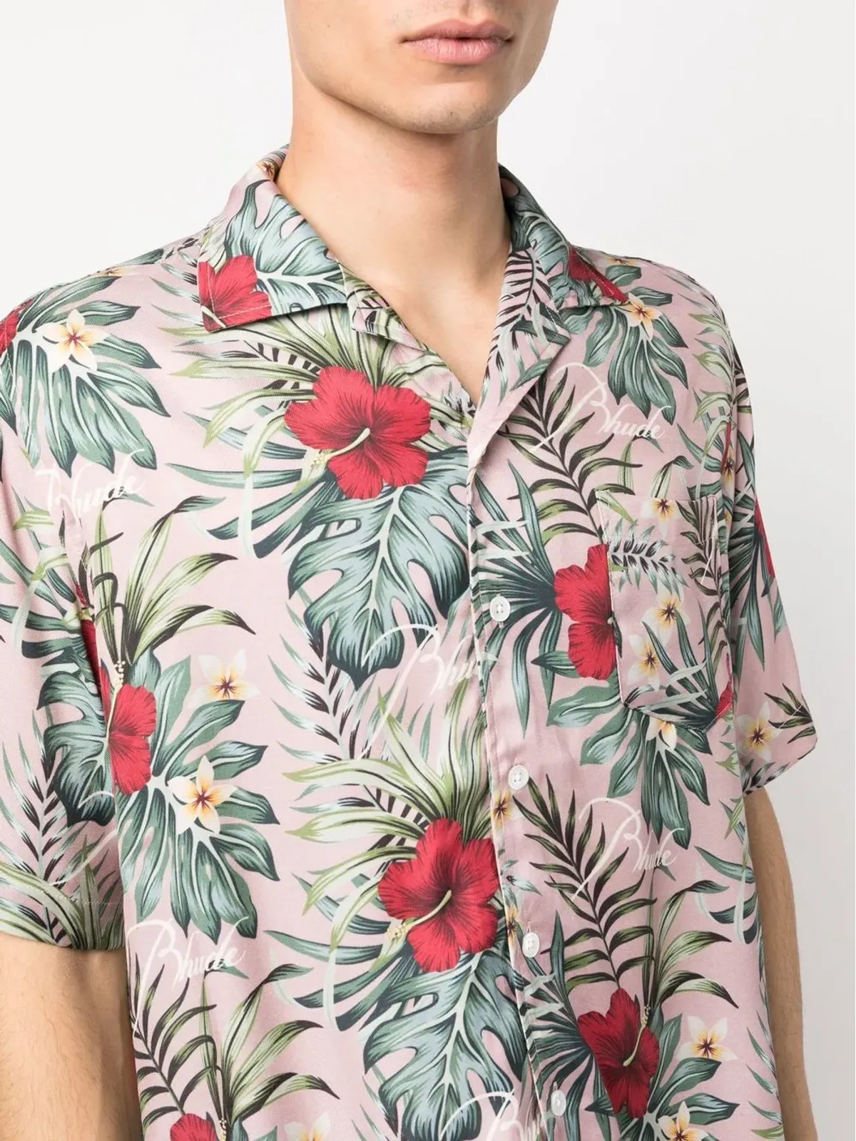 RHUDE 花柄プリント ボウリングシャツ - 画像5