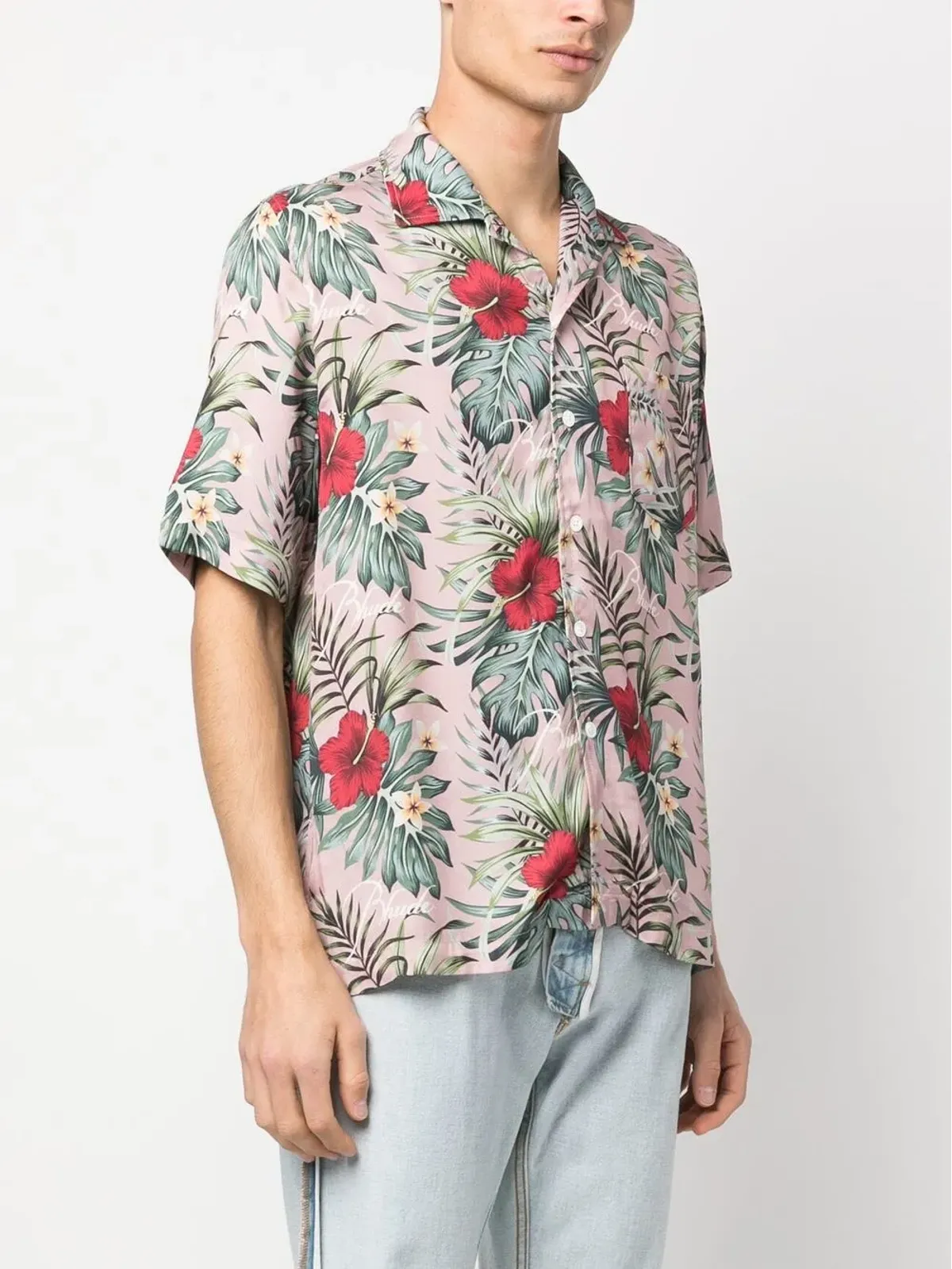 RHUDE 花柄プリント ボウリングシャツ - 画像3