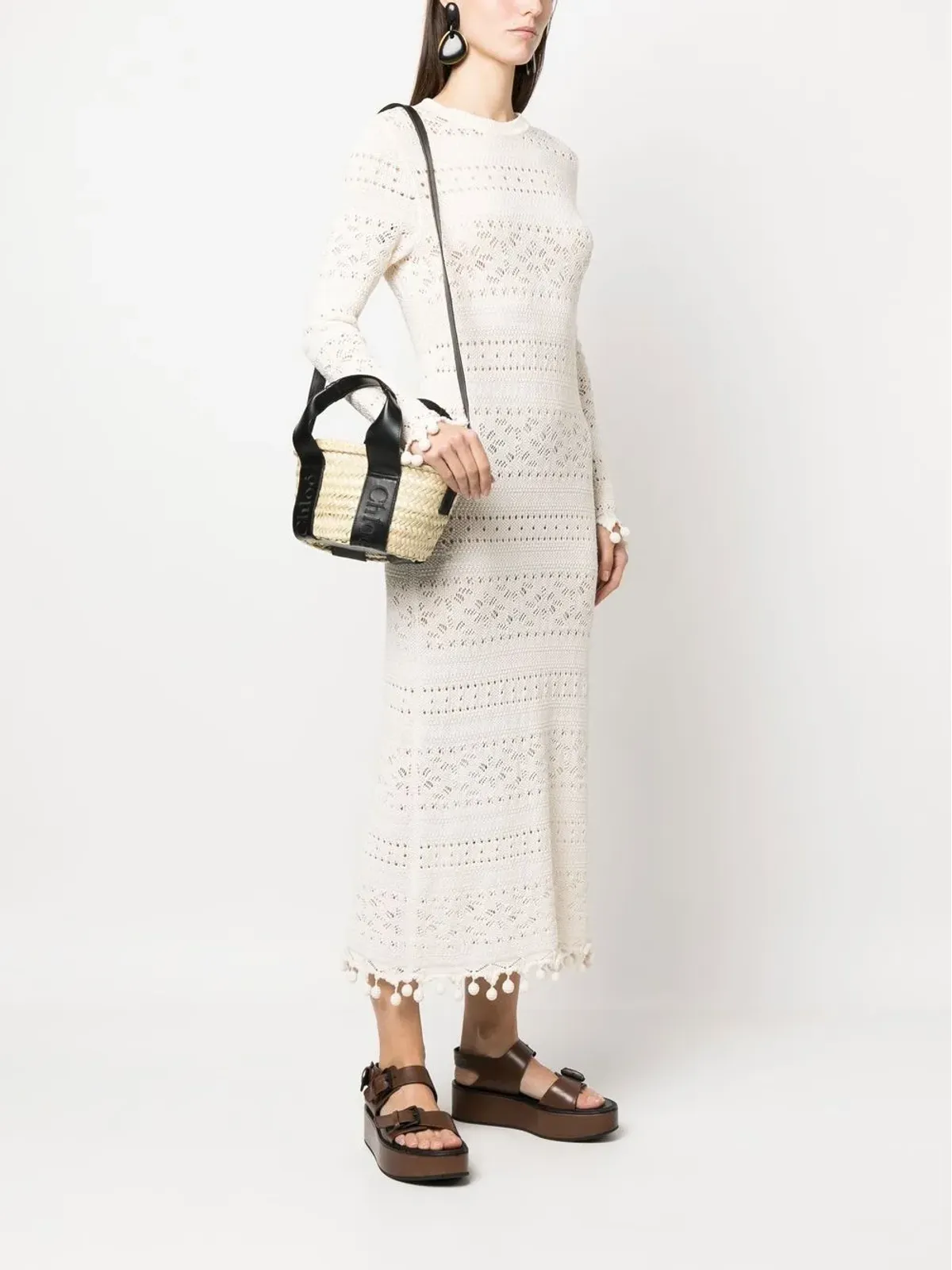 Chloé センス ラフィア トートバッグ - 画像2