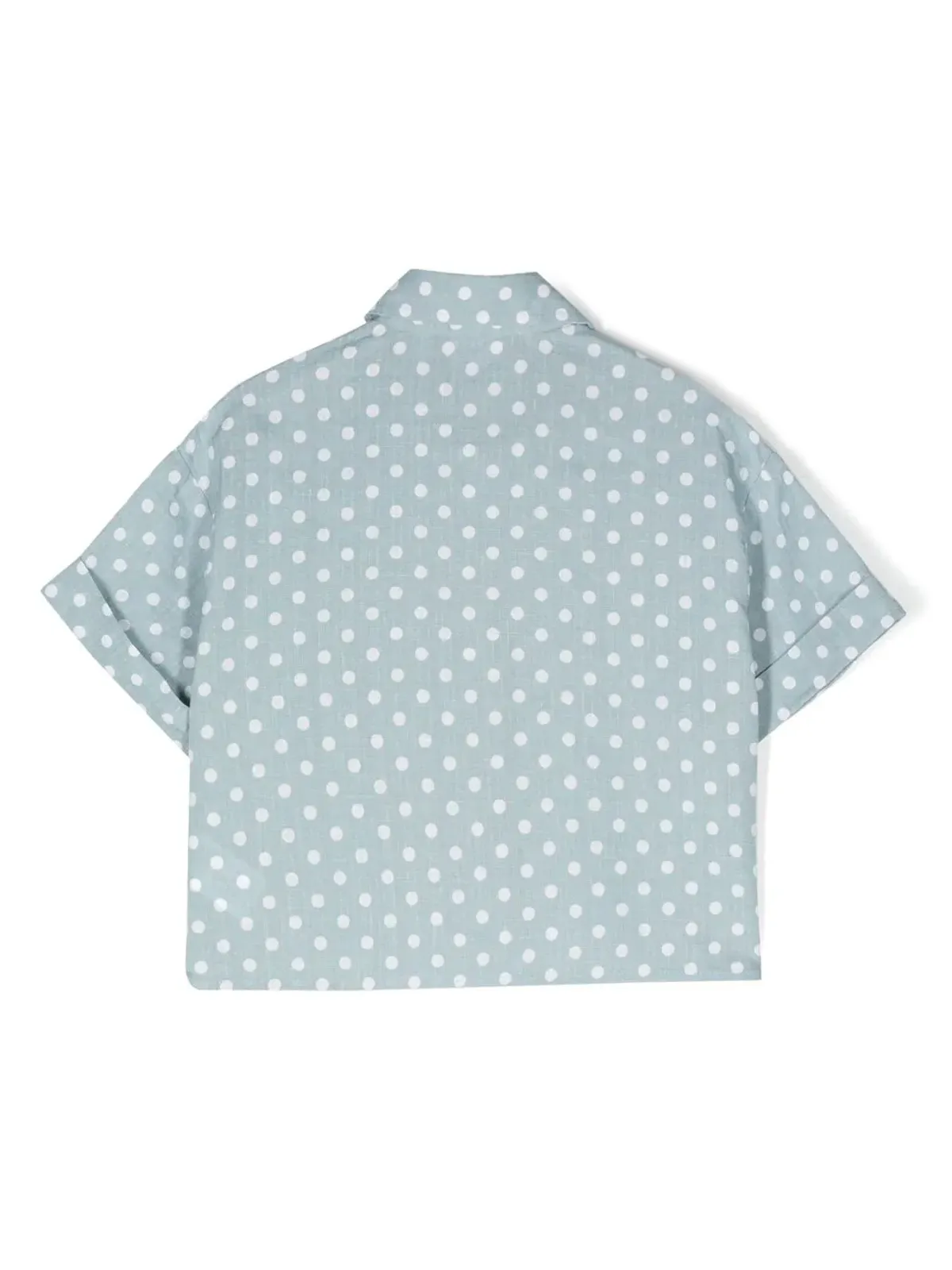 Aspesi Kids ドット柄クロップドシャツ - グリーン - 画像2