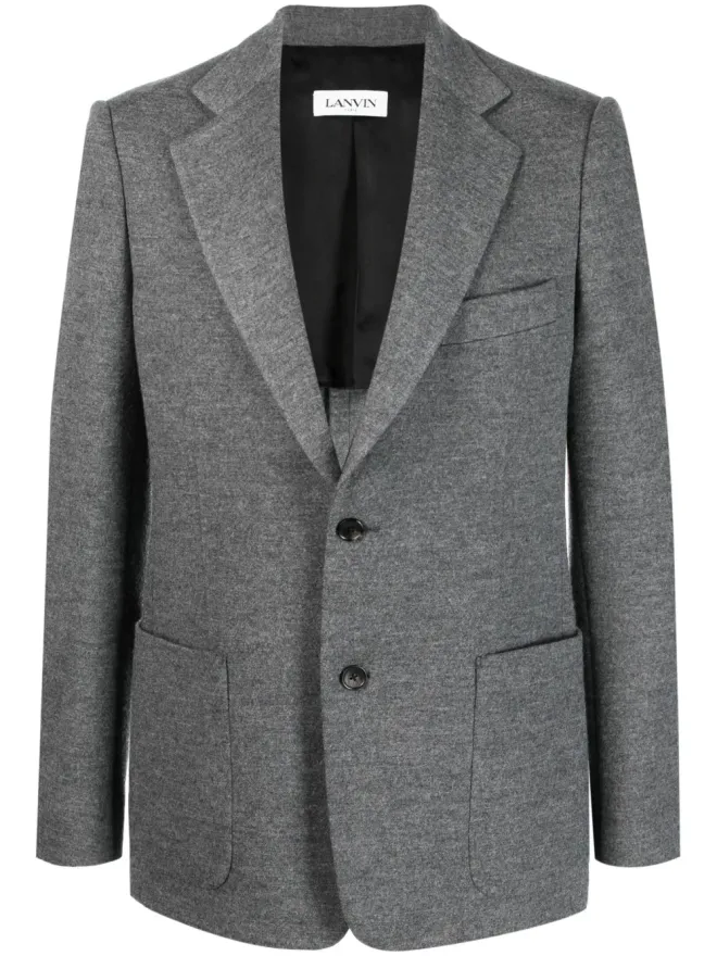 Lanvin Lanvin シングルブレスト ヴァージンウール スーツジャケット グレーの商品画像