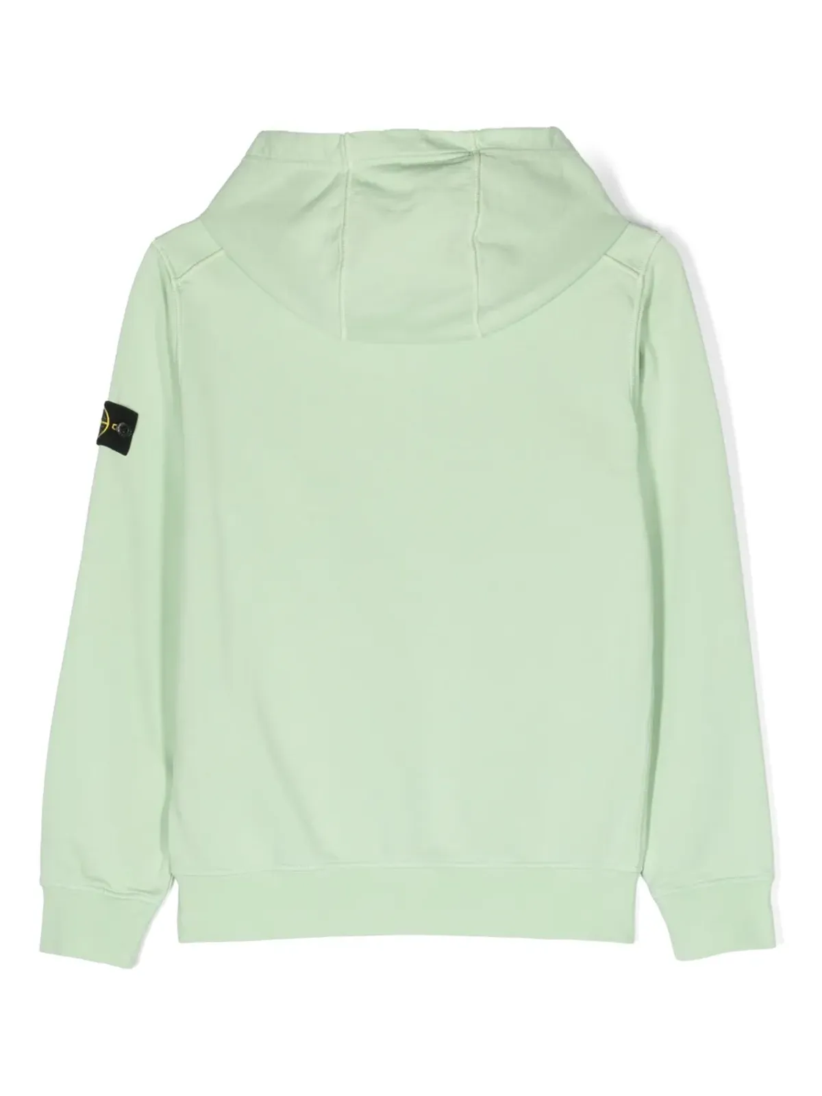 Stone Island Junior コンパスパッチ コットン フーディー（グリーン） - 画像2