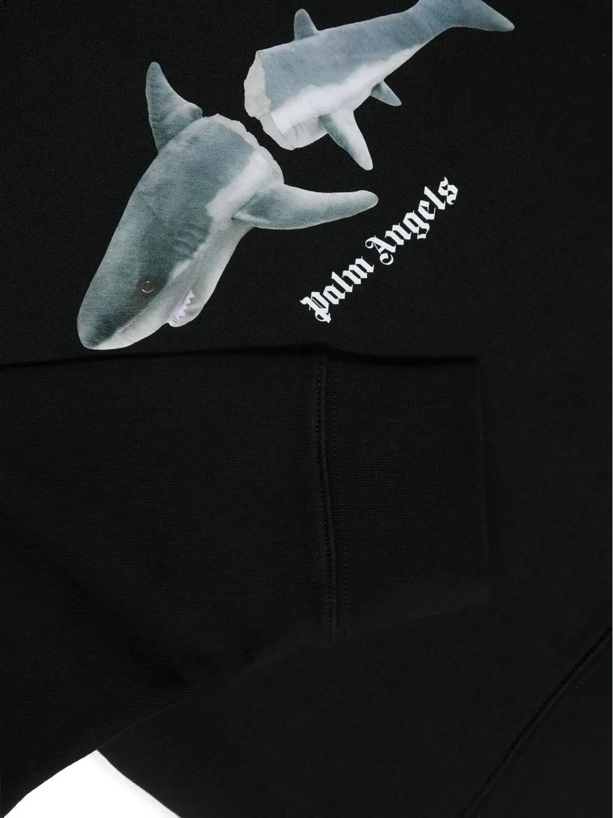 Palm Angels Kids シャークプリント コットン パーカー - 画像3