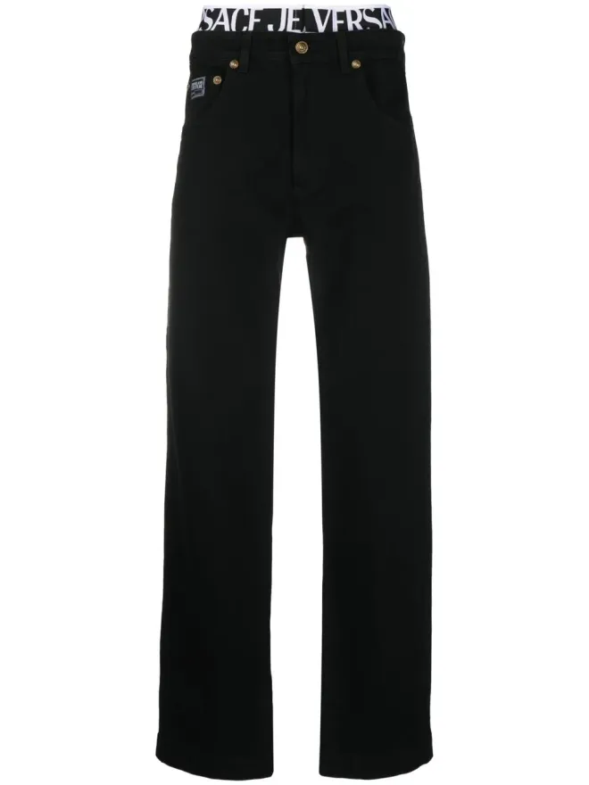 Versace Jeans Couture Versace Jeans Couture ロゴバンド・ストレートジーンズの商品画像