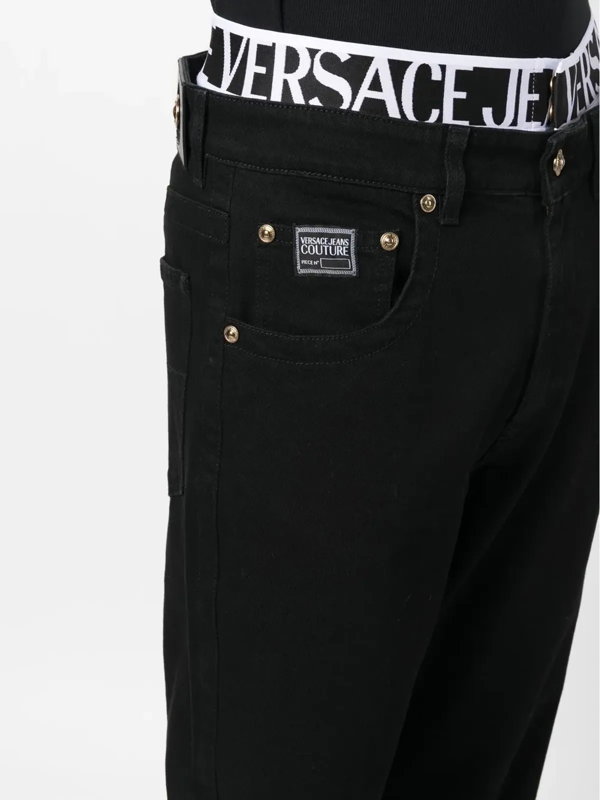 Versace Jeans Couture ロゴバンド・ストレートジーンズ - 画像5