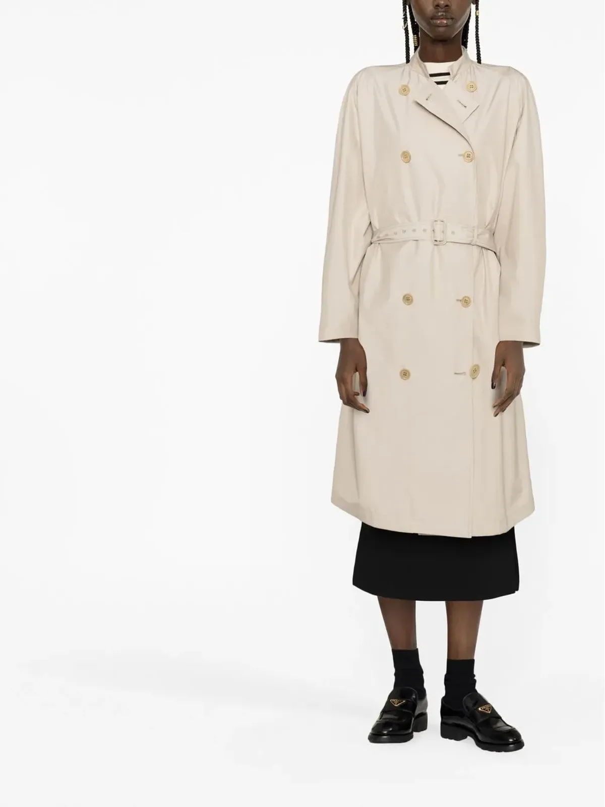 Prada ダブルブレスト トレンチコート - 画像2