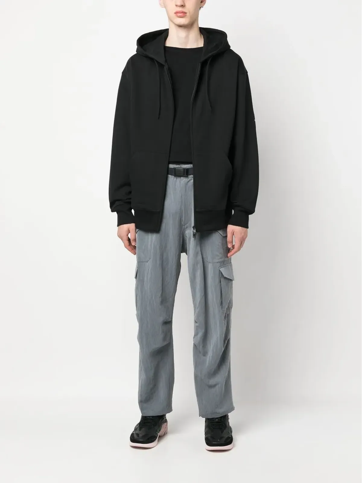 Y-3 フロントジップ付きフーディー - 画像2