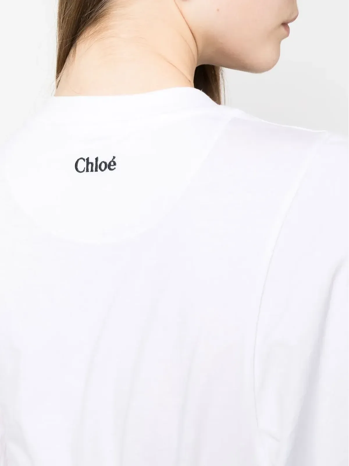Chloé エンブロイダーロゴ Round-Neck Tシャツ - 画像5