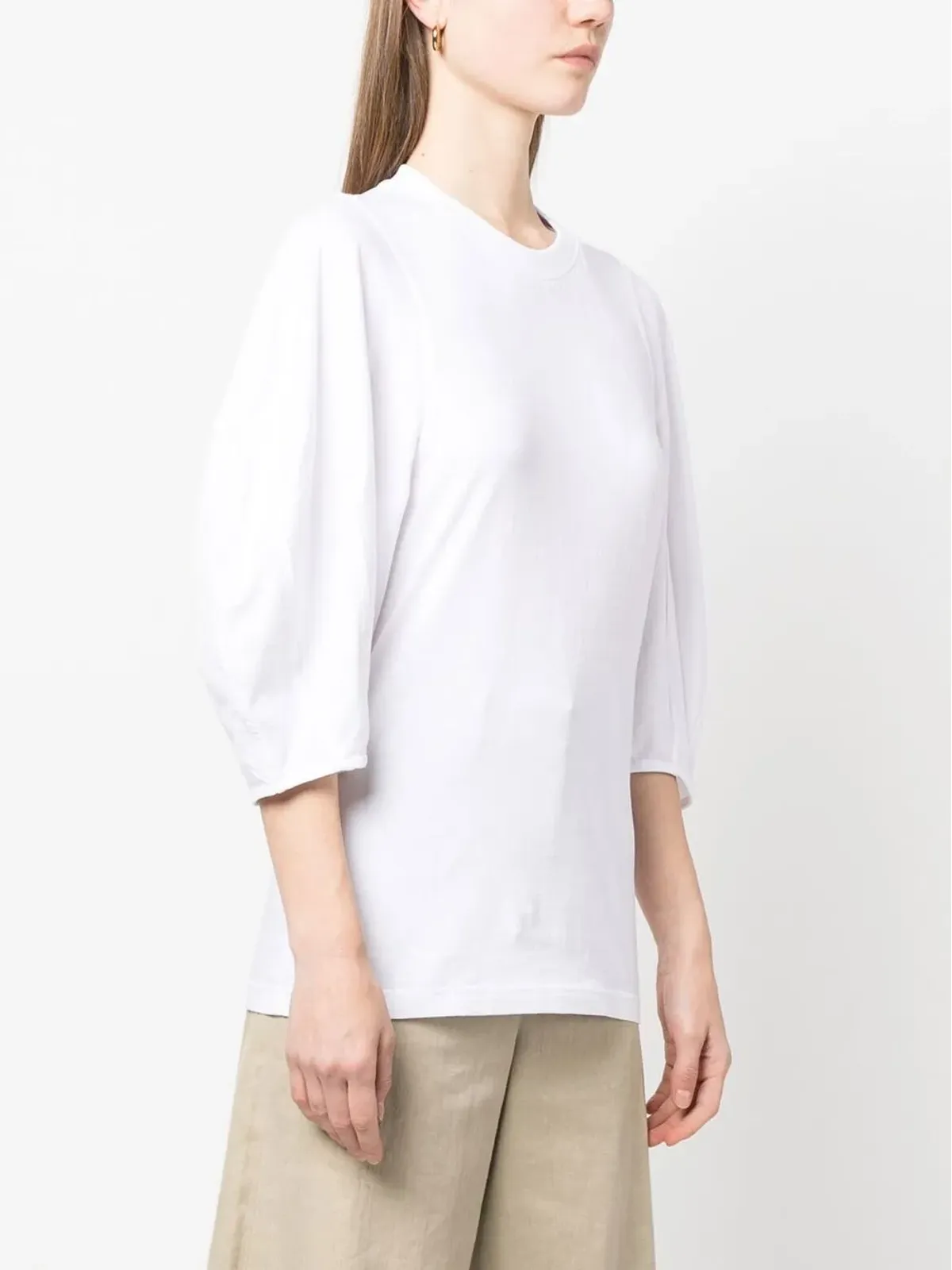 Chloé エンブロイダーロゴ Round-Neck Tシャツ - 画像3