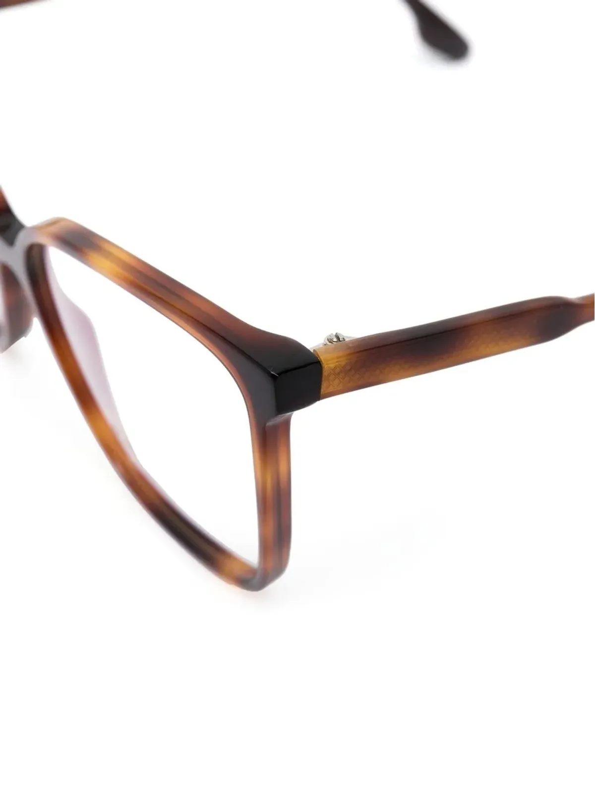 Victoria Beckham Eyewear スクエアべっ甲フレーム眼鏡 - ブラウン - 画像3