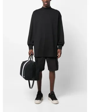 Y-3 モックネック長袖コットンTシャツ ブラック - サムネイル2