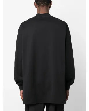 Y-3 モックネック長袖コットンTシャツ ブラック - サムネイル4