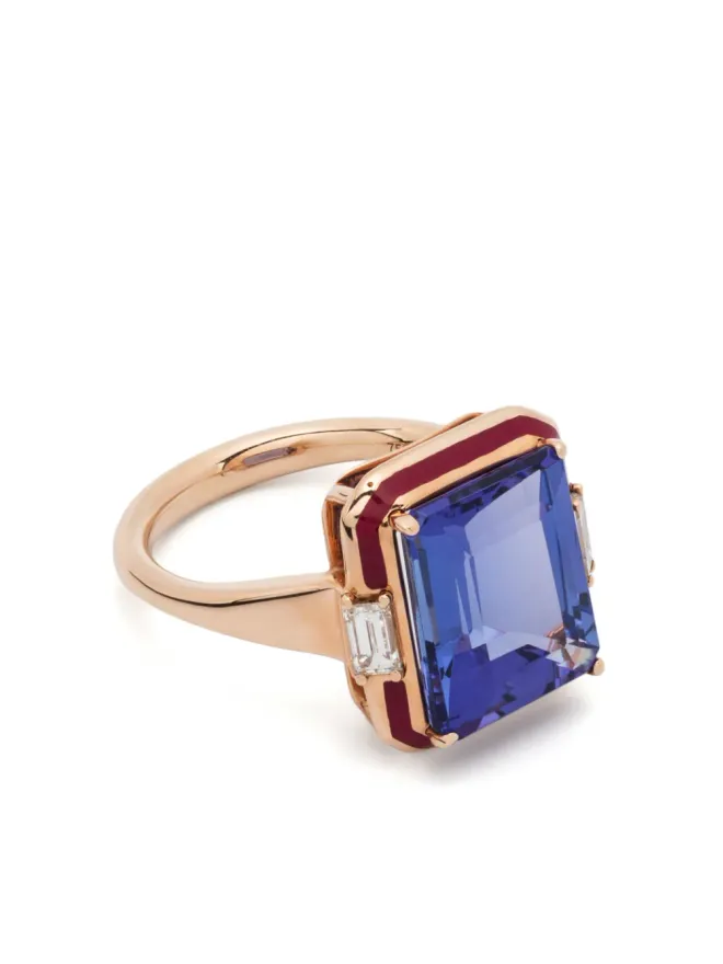 Selim Mouzannar Selim Mouzannar 18kt ローズゴールド Gemma タンザナイトとダイヤモンドのリングの商品画像