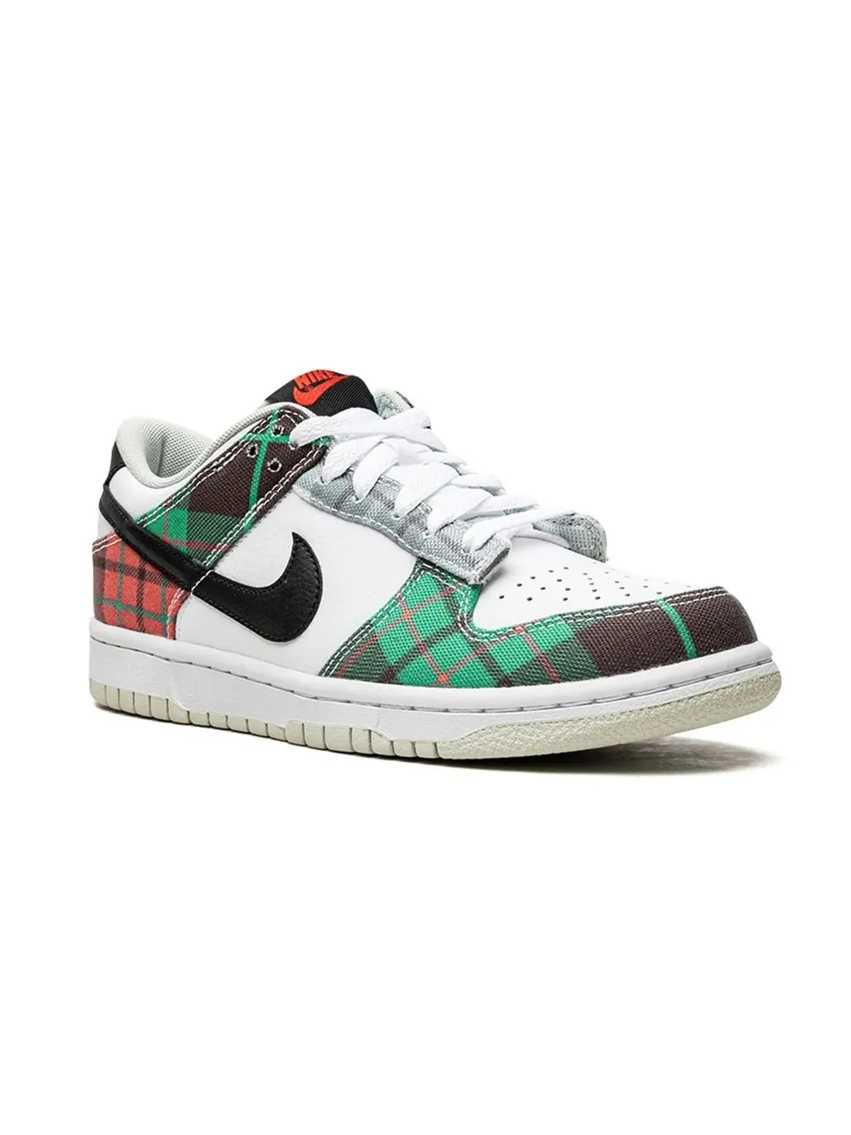 Nike Kids Dunk Low タータンチェック柄スニーカー - 画像2