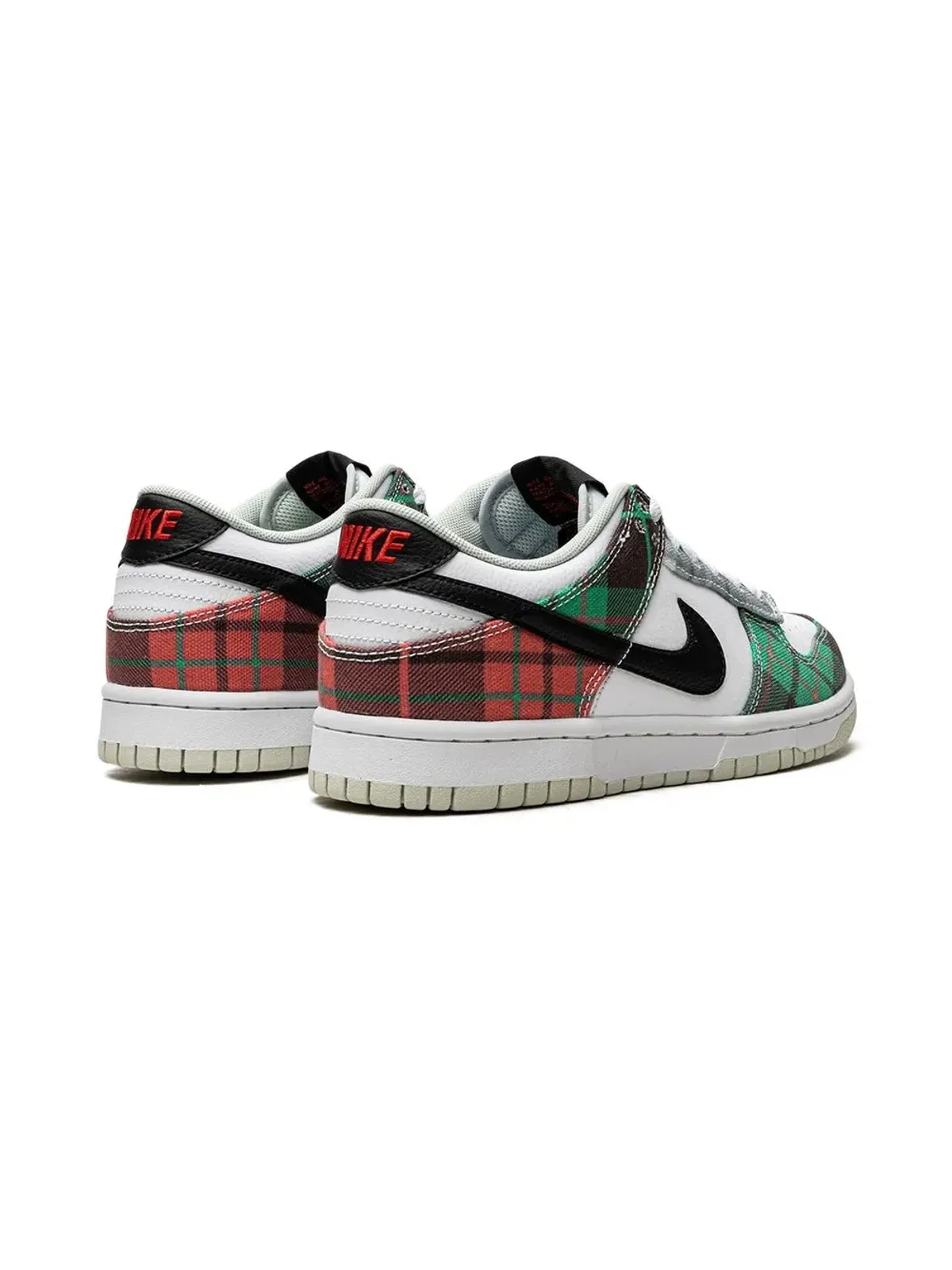 Nike Kids Dunk Low タータンチェック柄スニーカー - 画像3