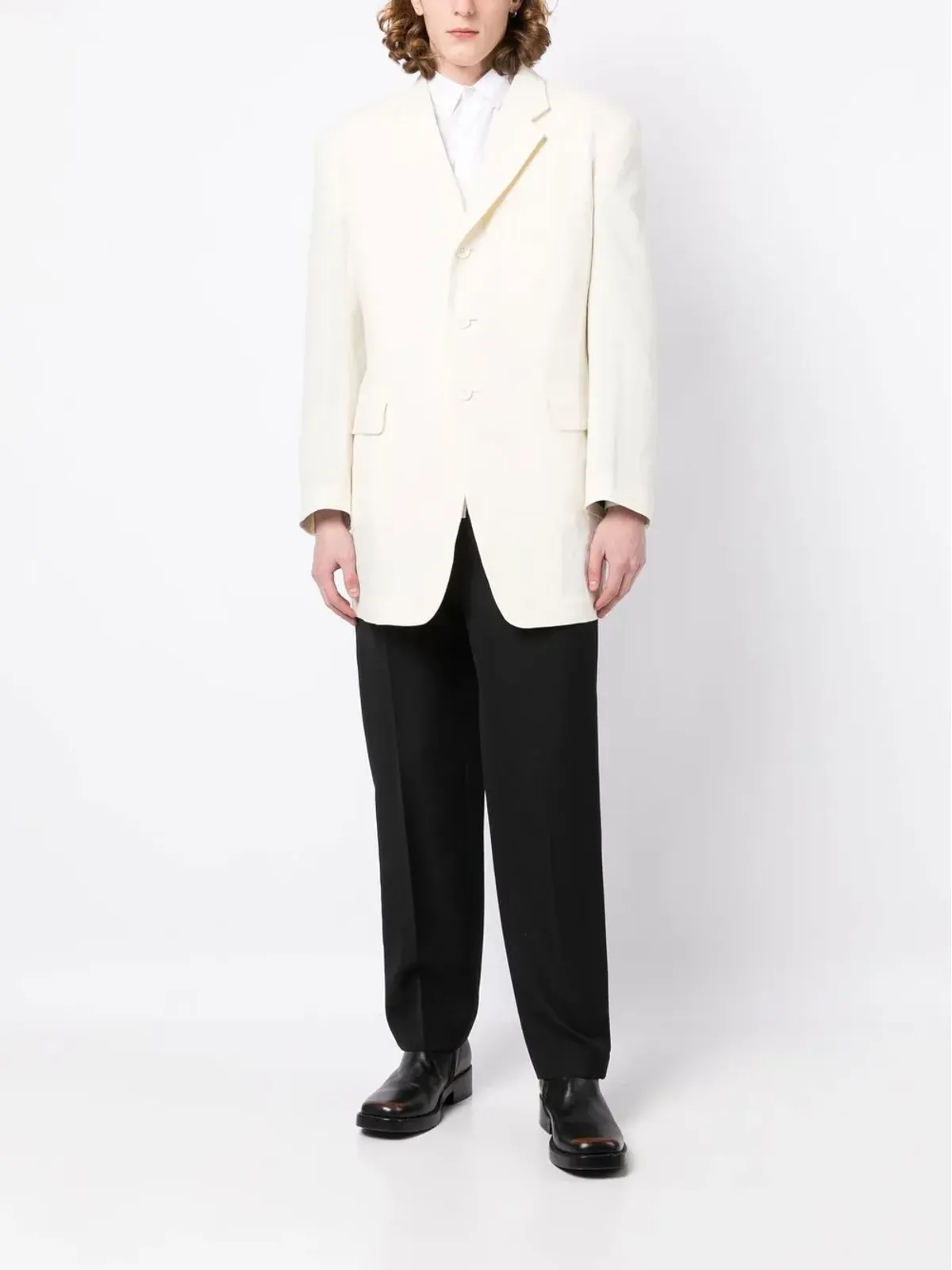 Yohji Yamamoto シングルブレストブレザー - 画像2