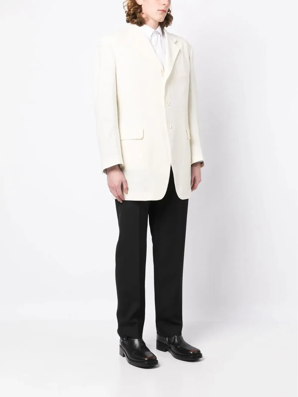 Yohji Yamamoto シングルブレストブレザー - 画像3