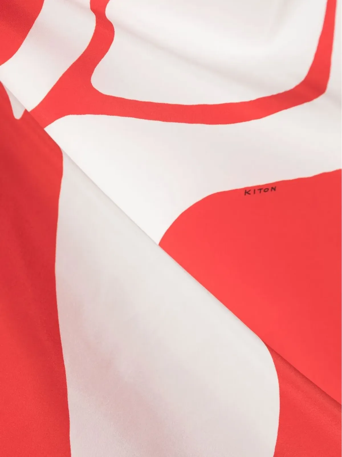 Kiton アブストラクトプリントスカーフ - 画像2