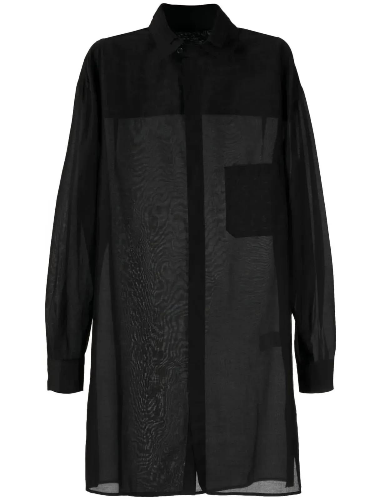 Yohji Yamamoto ダブルカラー ロングシャツ - 画像1