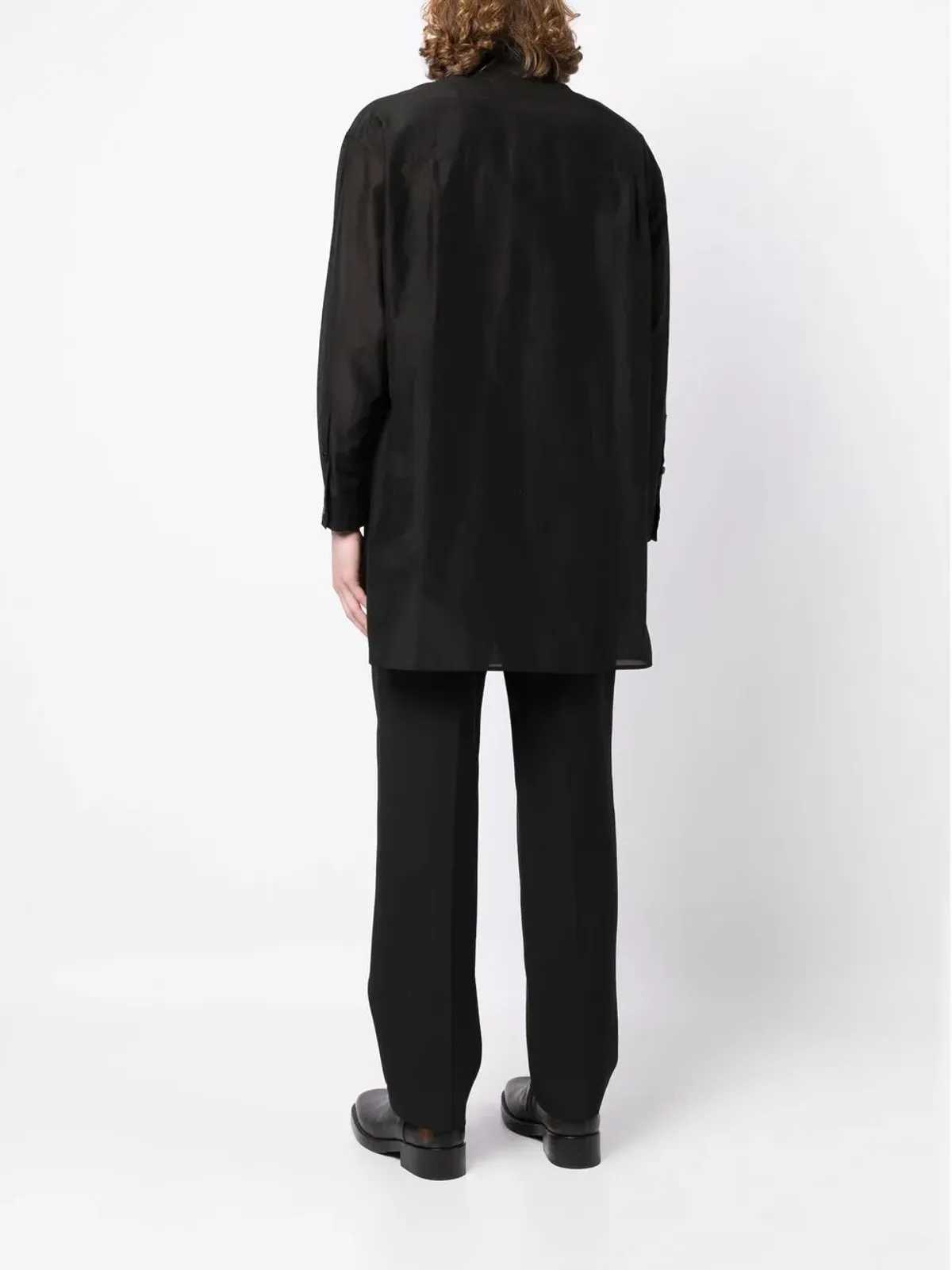 Yohji Yamamoto ダブルカラー ロングシャツ - 画像4