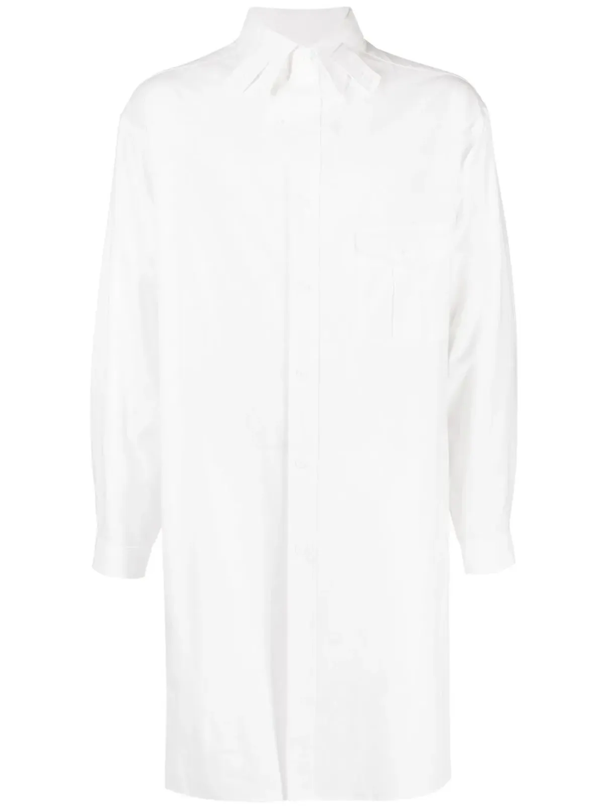 Yohji Yamamoto タブカラー ロングシャツ - 画像1
