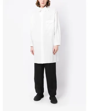 Yohji Yamamoto タブカラー ロングシャツ - サムネイル2