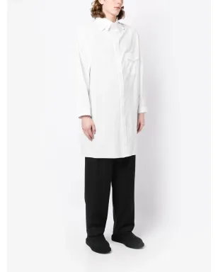 Yohji Yamamoto タブカラー ロングシャツ - サムネイル3