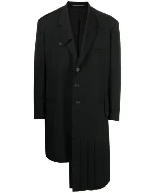 Yohji Yamamoto スローガンプリント・シングルブレストコート - サムネイル1