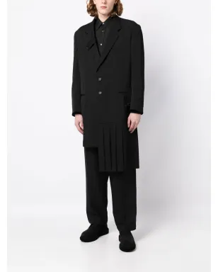 Yohji Yamamoto スローガンプリント・シングルブレストコート - サムネイル3