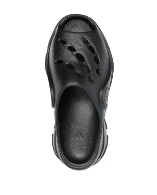 adidas by Stella McCartney ロゴエンボス加工のパンチングスライド - Black - サムネイル4