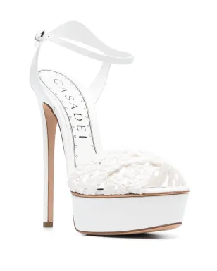 Casadei フローラ ヴェルシリア 155mm プラットフォームサンダル - サムネイル2
