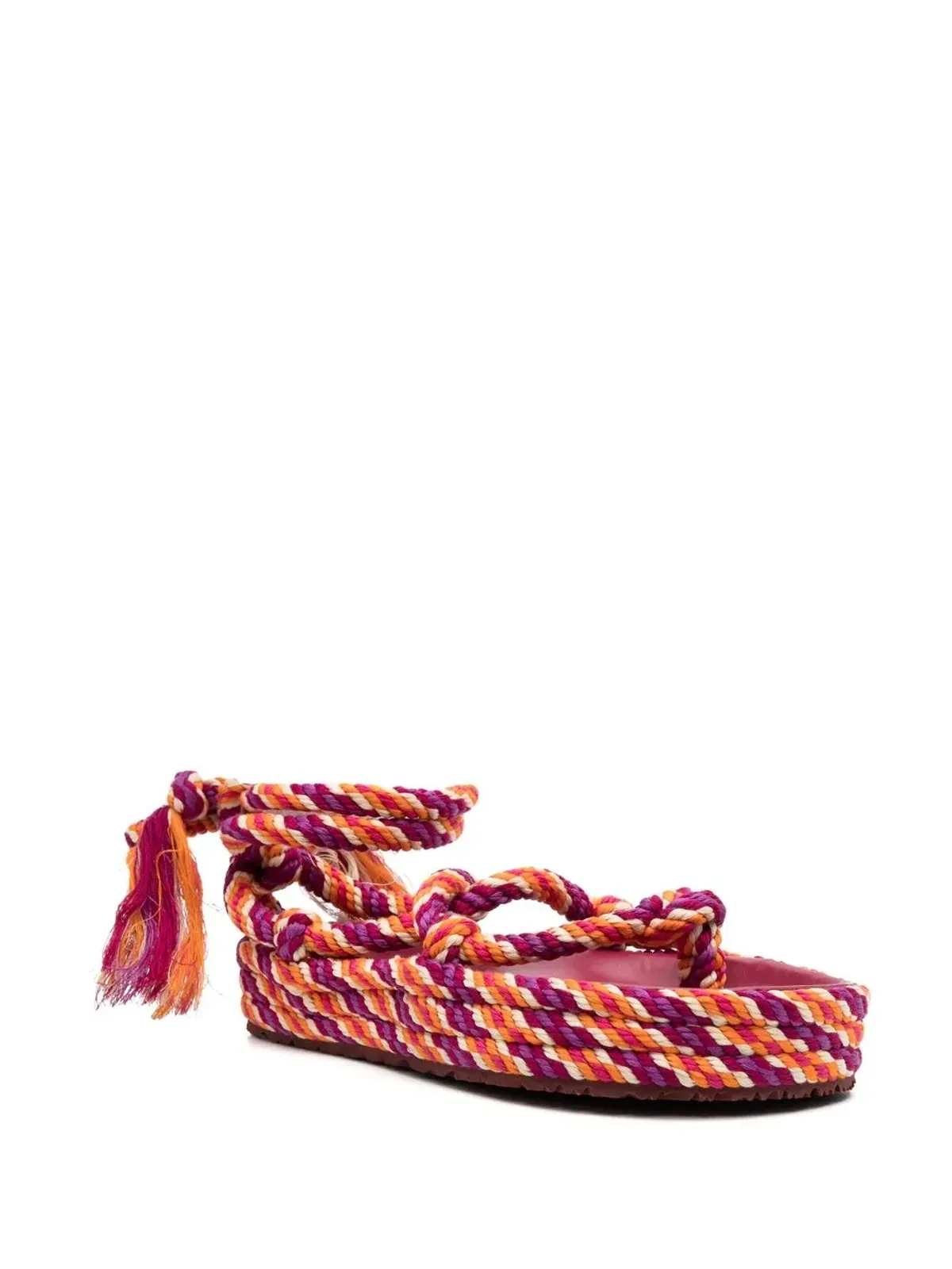 ISABEL MARANT エロル タッセル付きロープサンダル - オレンジ - 画像2