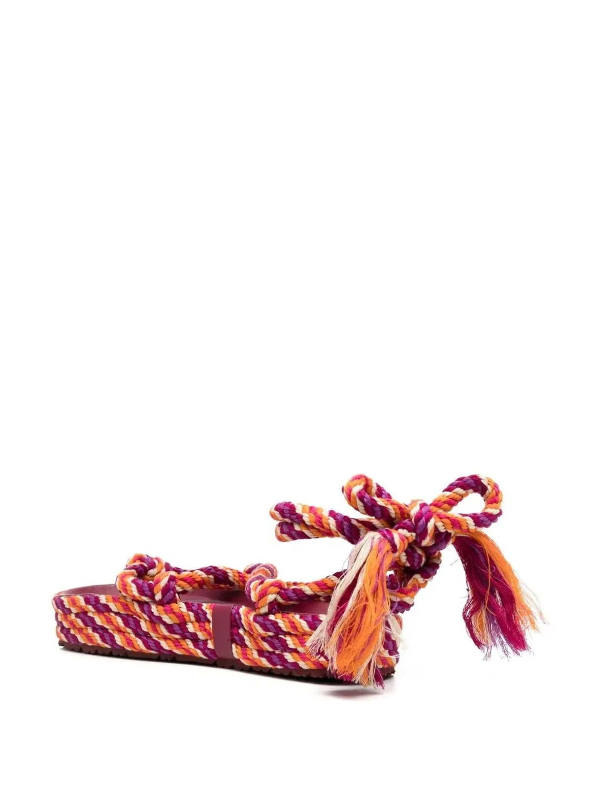 ISABEL MARANT エロル タッセル付きロープサンダル - オレンジ - 画像3