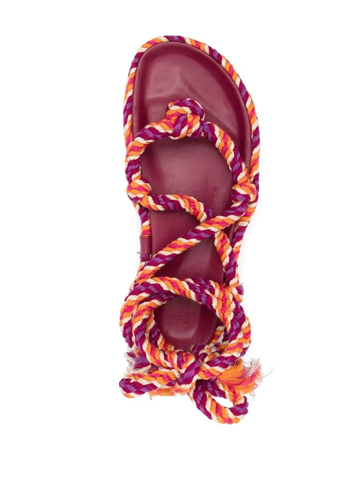 ISABEL MARANT エロル タッセル付きロープサンダル - オレンジ - 画像4