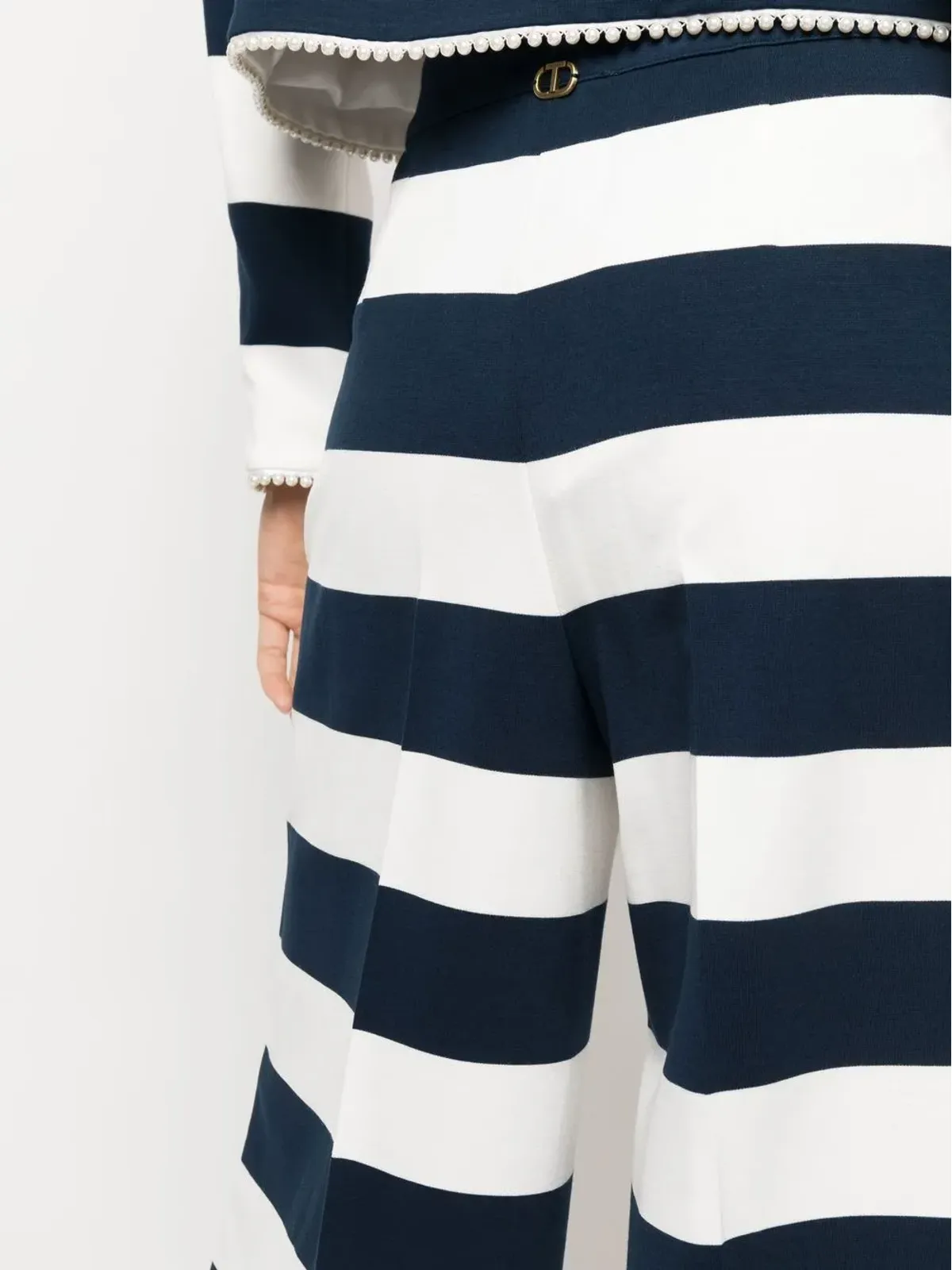 TWINSET ストライプ柄 クロップドパンツ - 画像5