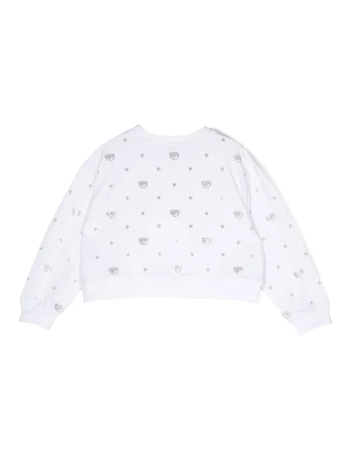 Chiara Ferragni Kids ラインストーン コットン スウェットシャツ - White - 画像2