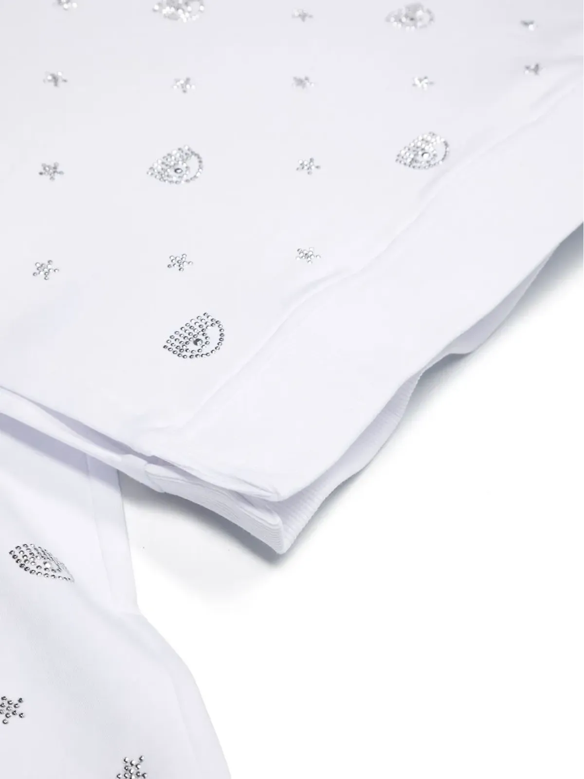 Chiara Ferragni Kids ラインストーン コットン スウェットシャツ - White - 画像3