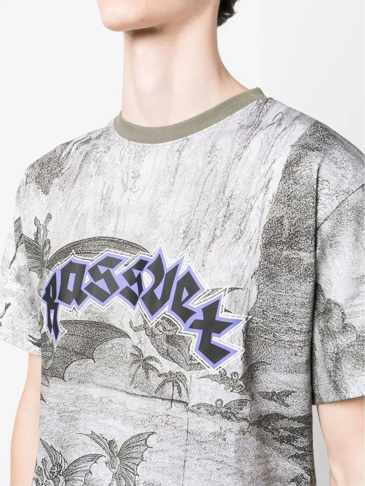 RASSVET ゴスコットンTシャツ グリーン - 画像5