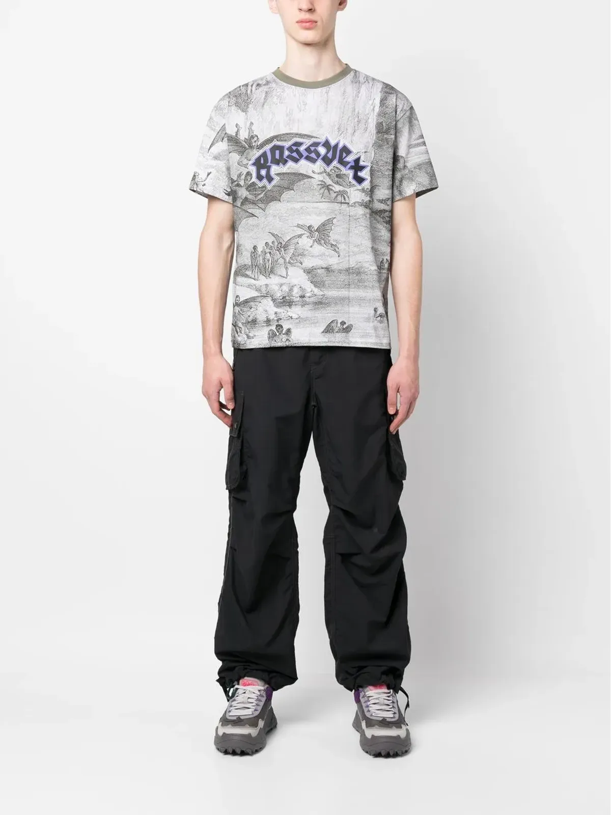 RASSVET ゴスコットンTシャツ グリーン - 画像2