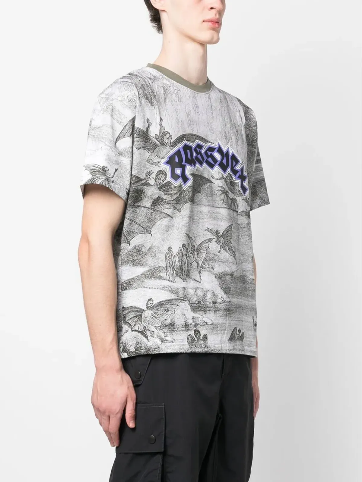 RASSVET ゴスコットンTシャツ グリーン - 画像3