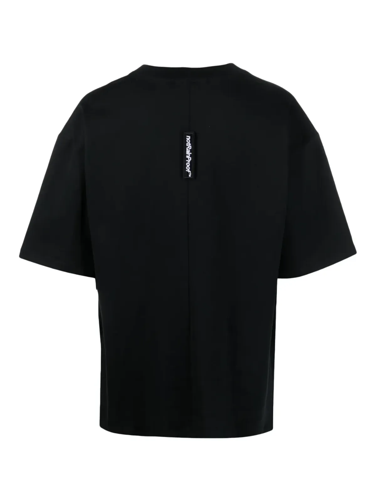 STYLAND x notRainProof オーガニックコットン ロゴパッチ Tシャツ ブラック - 画像2