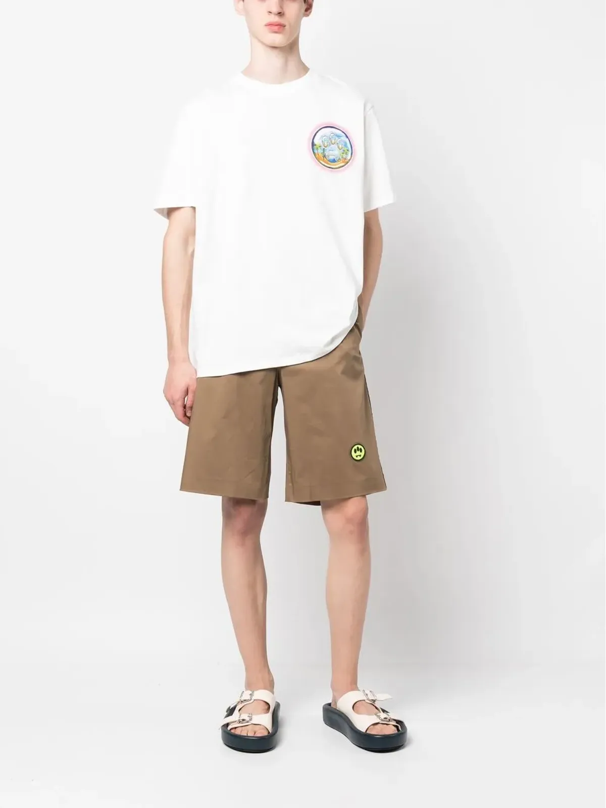 BARROW ロゴプリント・トラックショーツ - 画像2