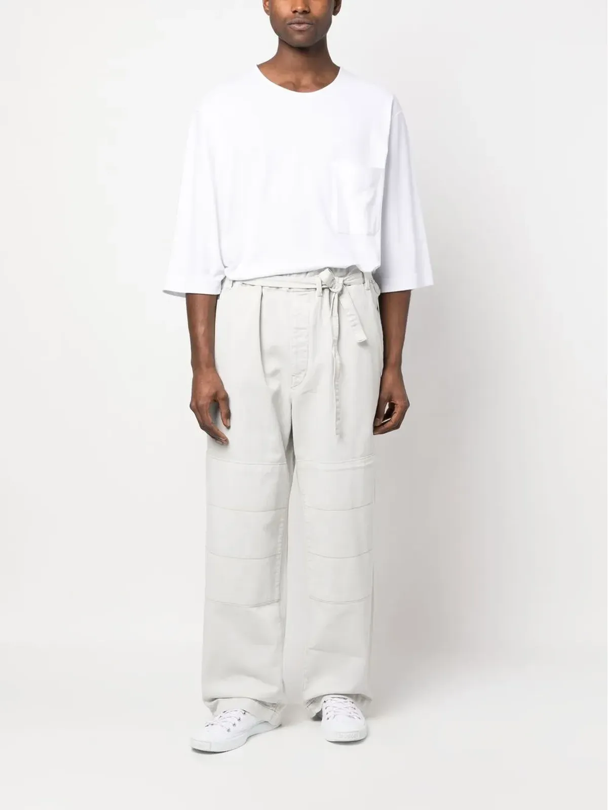 LEMAIRE ベルト付きワイドレッグパンツ - 画像2