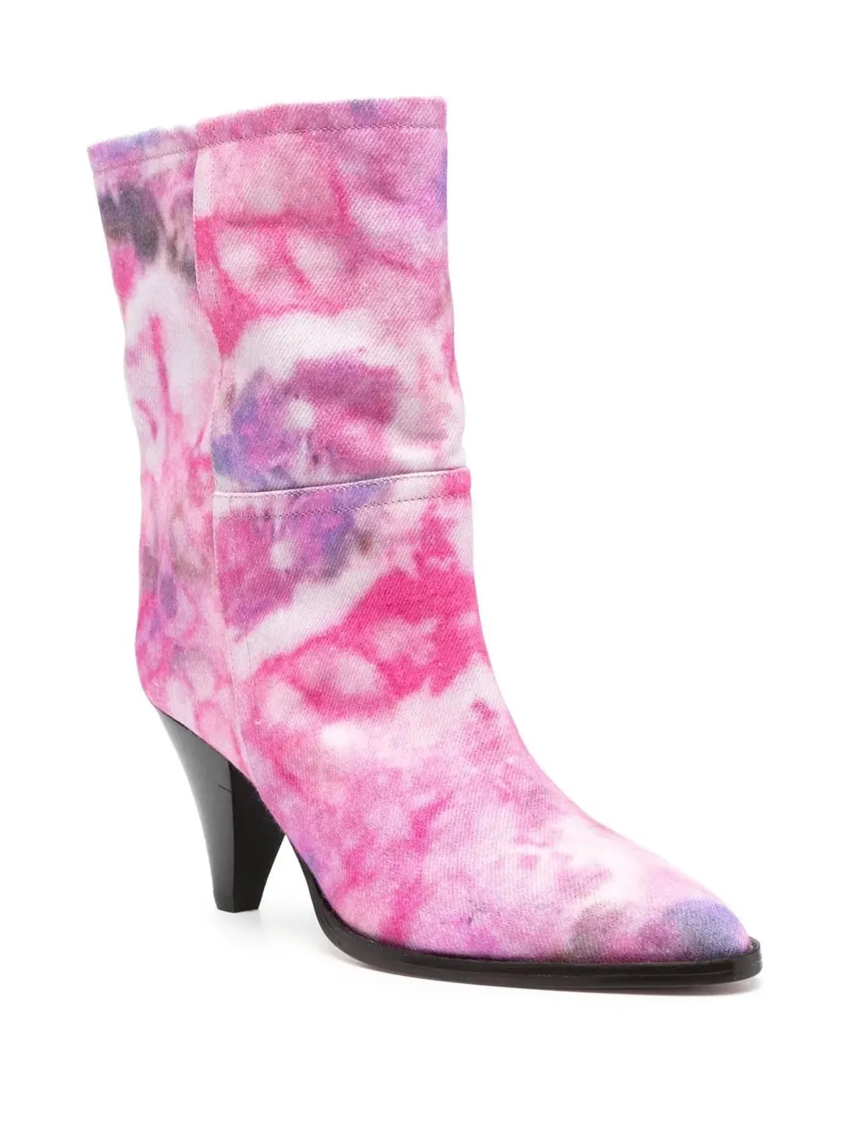 ISABEL MARANT Rouxa タイダイプリントデニムブーツ - ピンク - 画像2