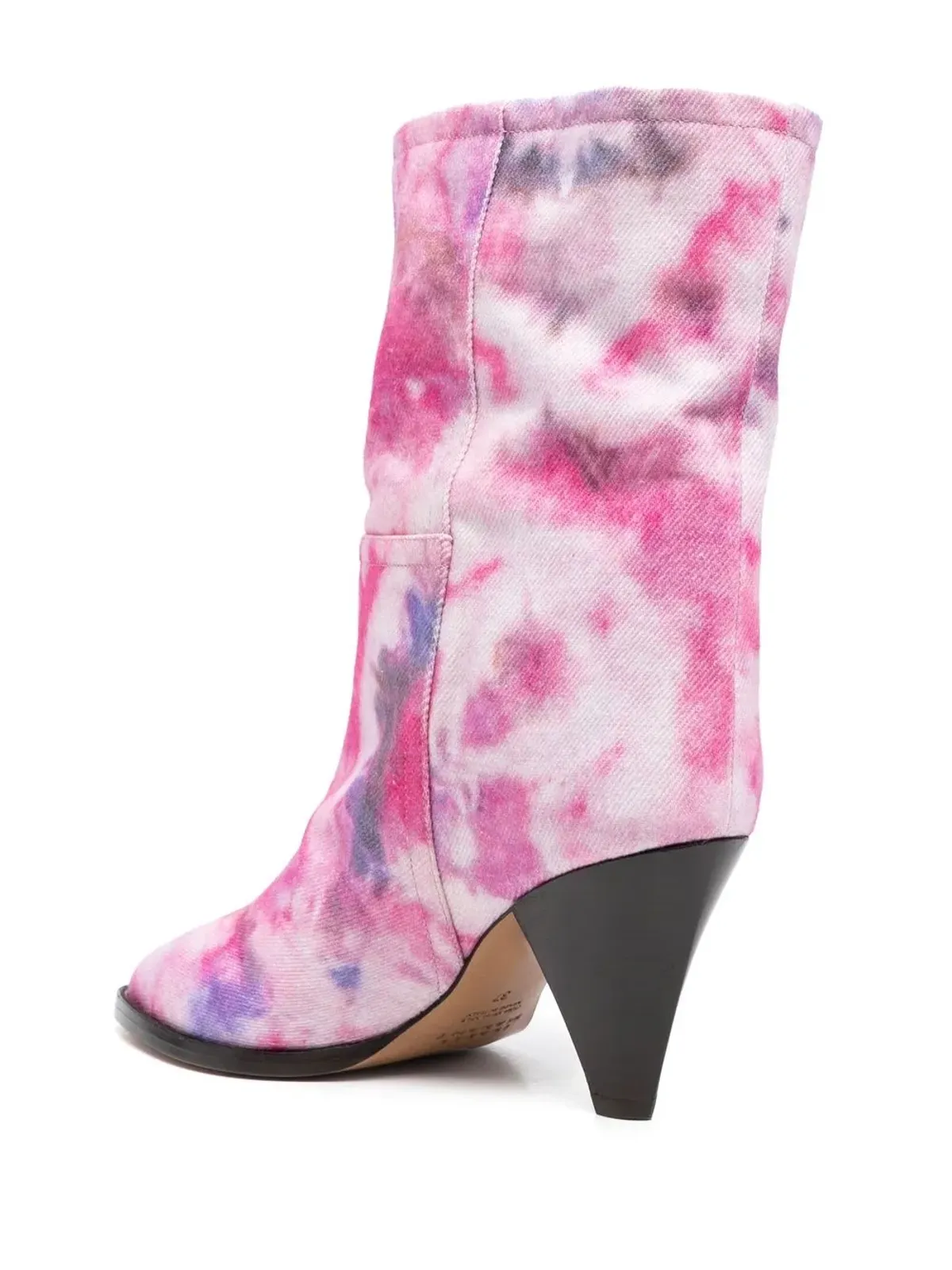 ISABEL MARANT Rouxa タイダイプリントデニムブーツ - ピンク - 画像3