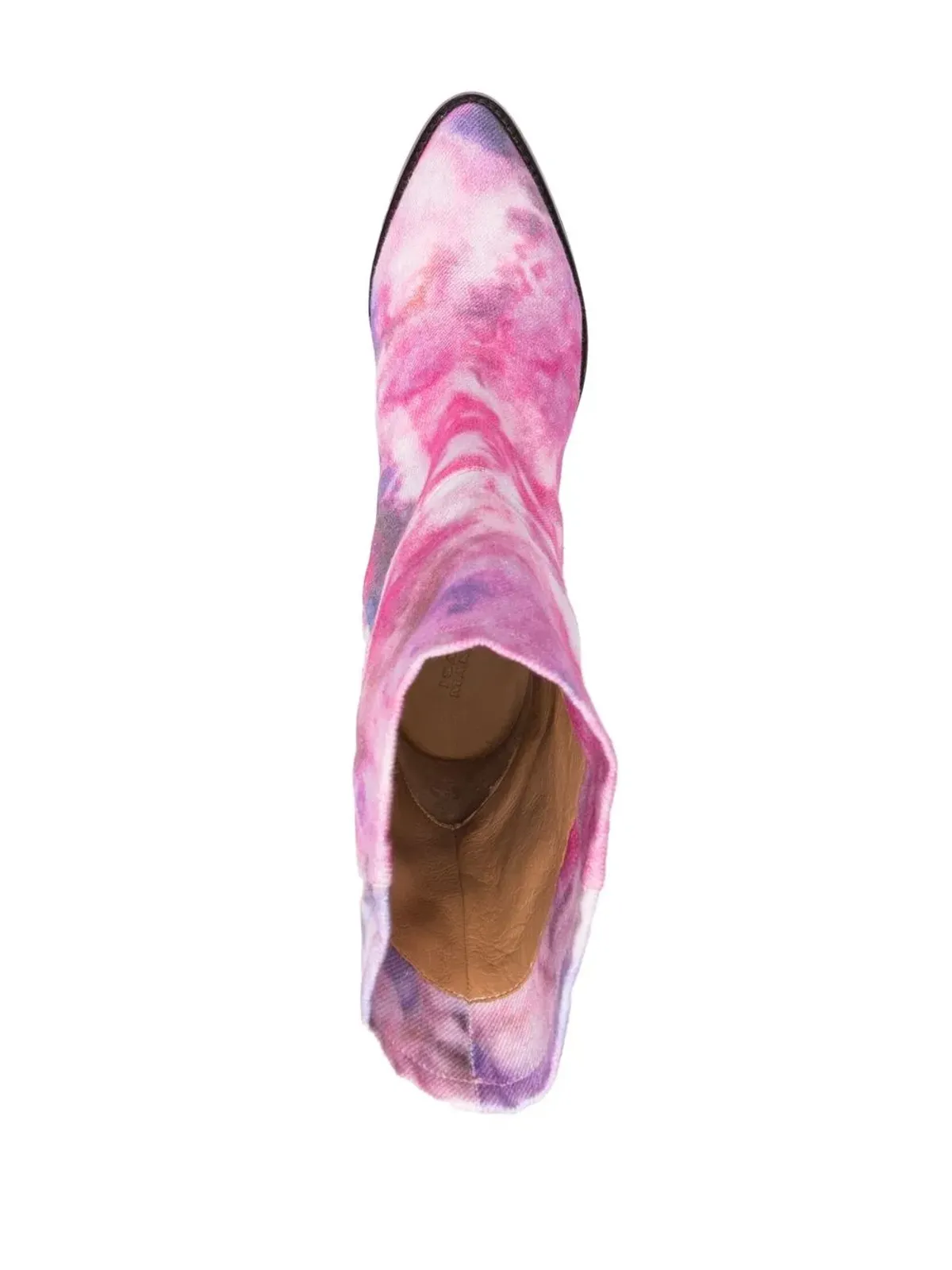ISABEL MARANT Rouxa タイダイプリントデニムブーツ - ピンク - 画像4