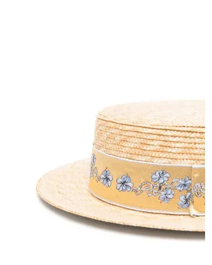 Borsalino 花柄刺繍麦わら帽子 - サムネイル2