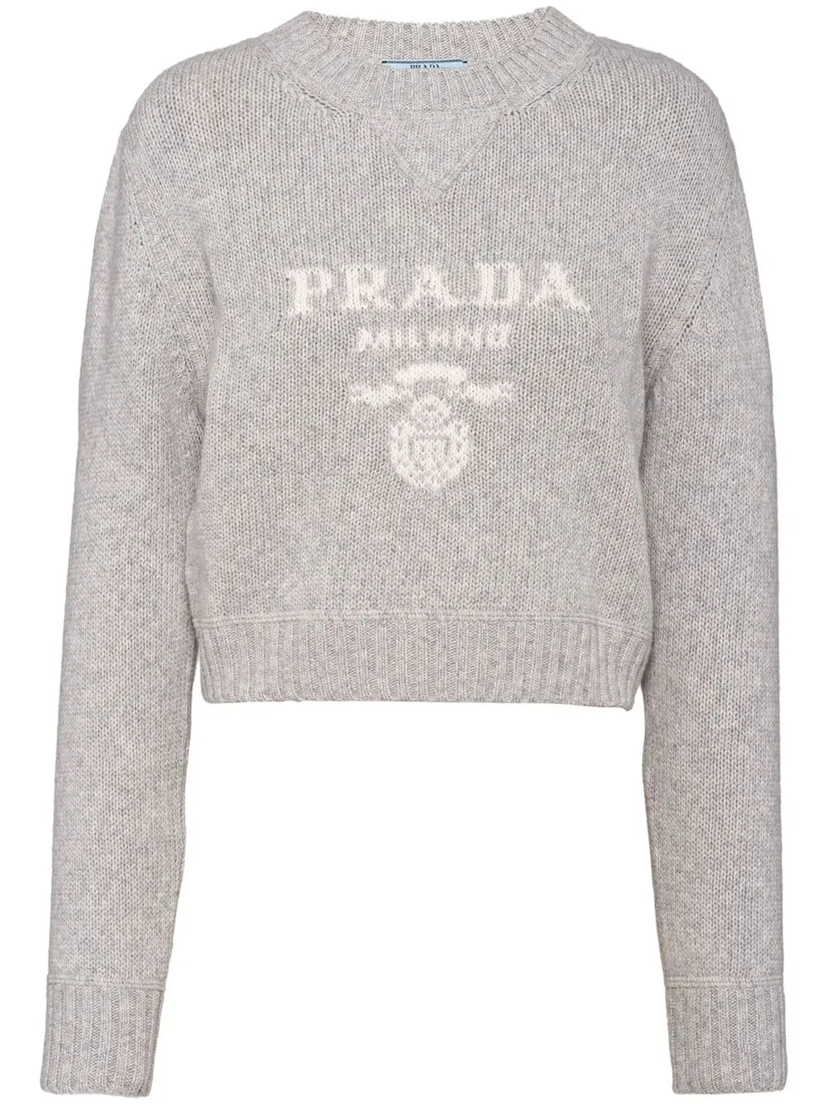 Prada ロゴ入りインターシア カシミヤ ジャンパー - 画像1